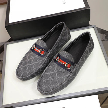 Signature Pattern Loafers – Web Detail with Classic Horsebit Accent