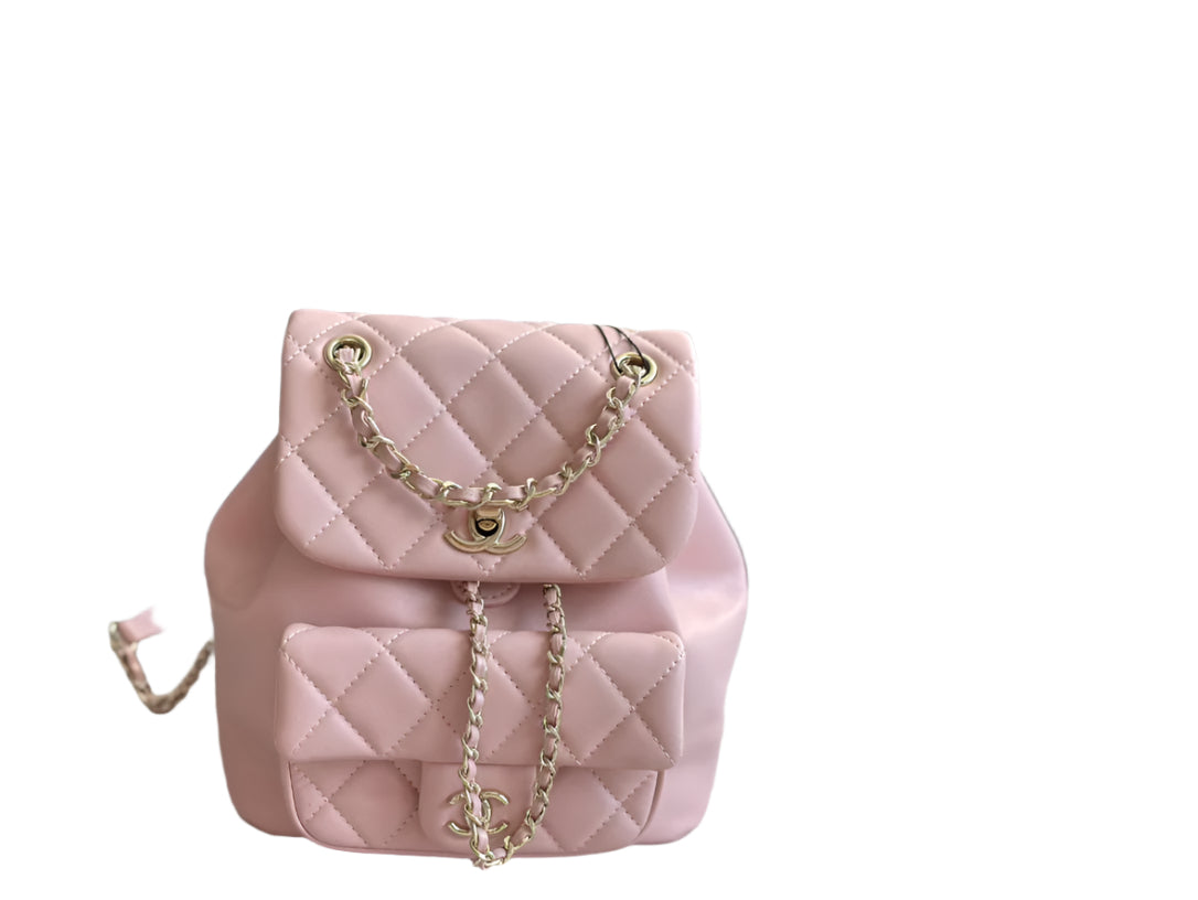 Chanel Duma Drawstring Quilted Lambskin Backpack - TruVybe Essentials