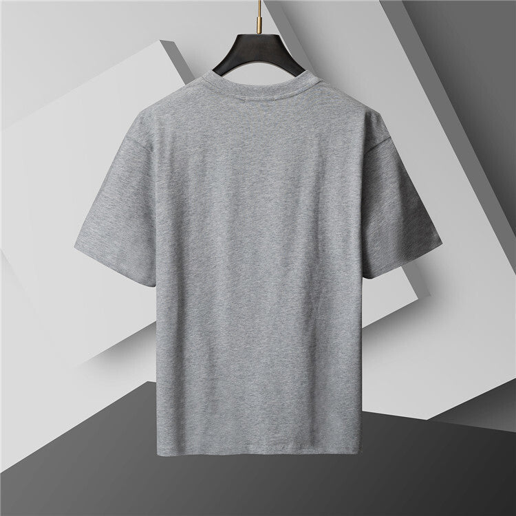 Red & Green Graphic Motif Cotton Jersey Tee — Statement Design