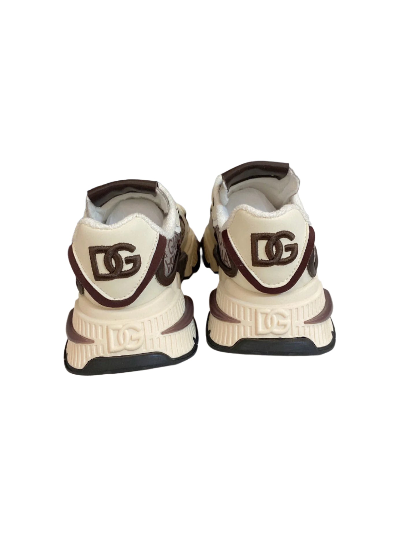 Dolce & Gabbana Airmaster Low-Top Sneakers Cream/Brown - TruVybe Essentials