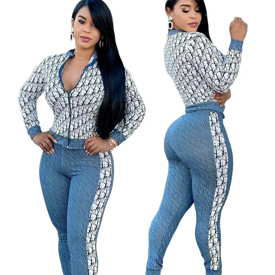 Dior 2 Piece Outfit Blue - TruVybe Essentials