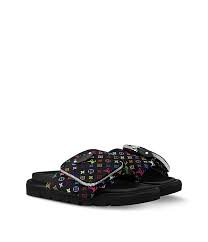 Pool Pillow Flat Comfort Mule – Monogram Puffer Slides in Black or White