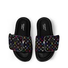 Pool Pillow Flat Comfort Mule – Monogram Puffer Slides in Black or White