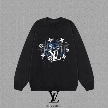 Black graphic sweatshirt  on a gray background