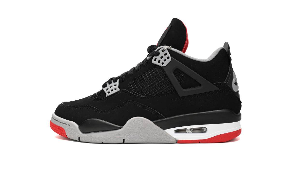 Air Jordan 4 Retro Bred 308497-060 Black/Fire Red-Cement Grey-Summit White - TruVybe Essentials