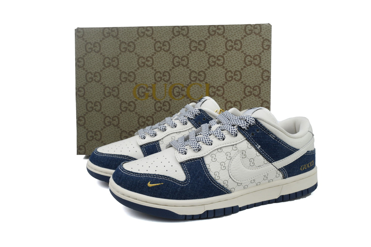 FC1688-141 Custom Nike Dunk Low Denim Blue /Gucci - TruVybe Essentials