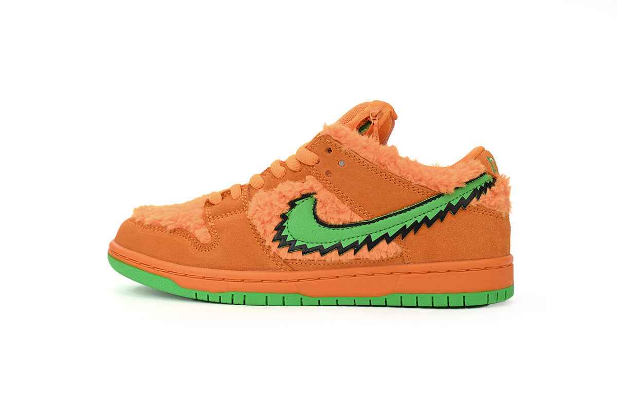 CJ5378-800 Fuzzy Low Skate Sneaker – Orange Bear Collector Edition - TruVybe Essentials