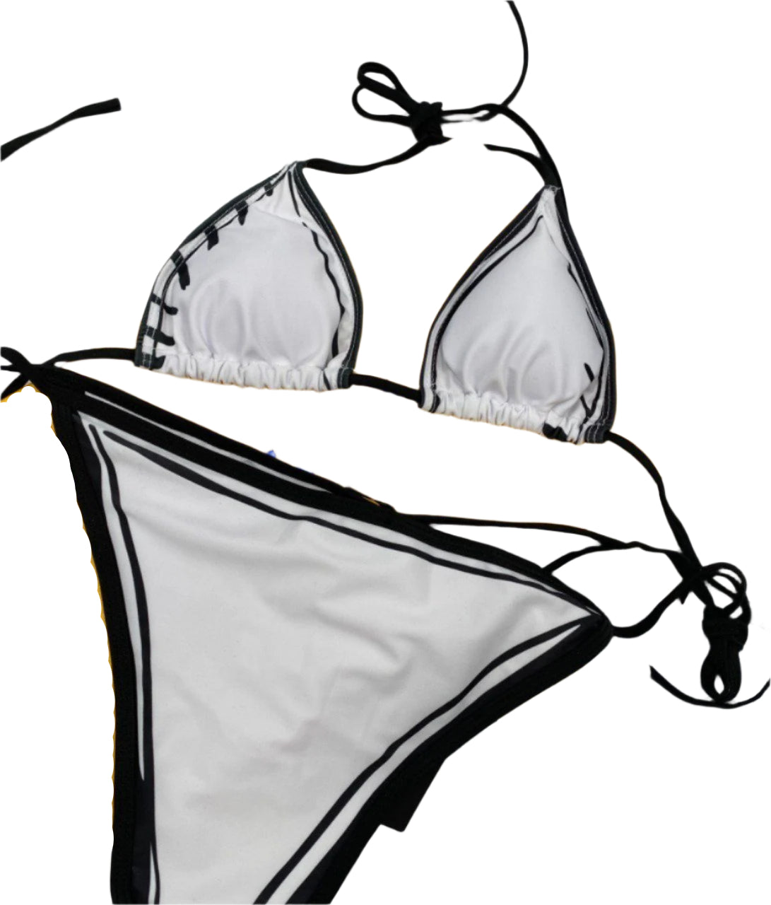 Fendi Women's Black and White Bikini Swimsuit – Bold Luxury Beachwear
