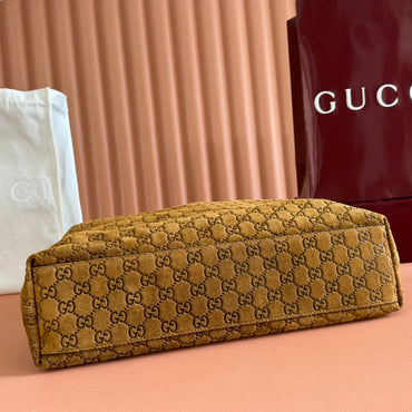 Beatrix Handbag 40 Caramel Brown Suede