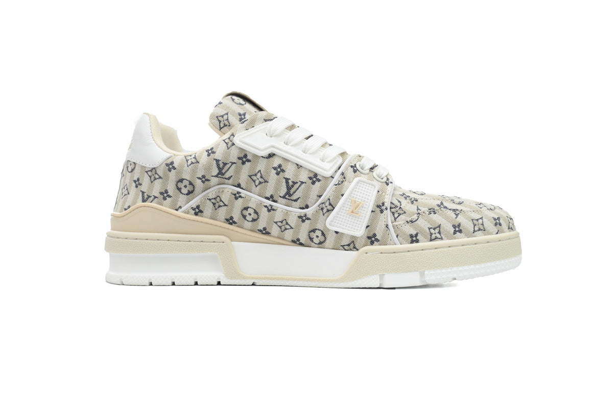 Louis Vuitton Louis Vuitton Trainer Low 'Striped Mini Monogram - Beige' / Cream - TruVybe Essentials