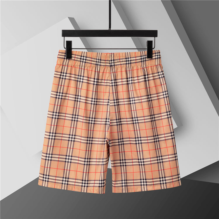 Classic Plaid Drawstring Swim Shorts | Quick Dry Summer Beach & Pool Trunks