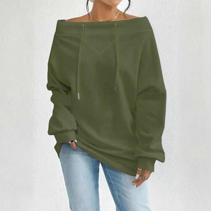 Plus Size Off Shoulder Pullover