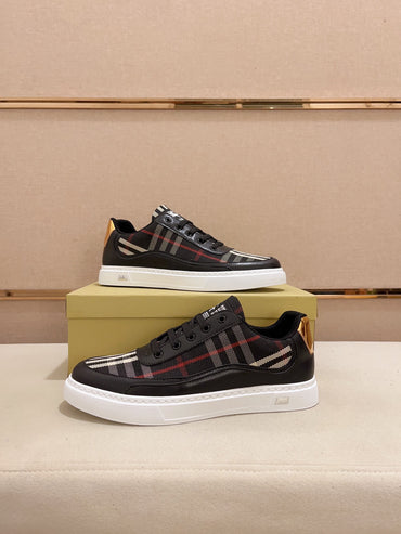Classic Check Pattern Low-Top Sneakers – Black/ White  Multi