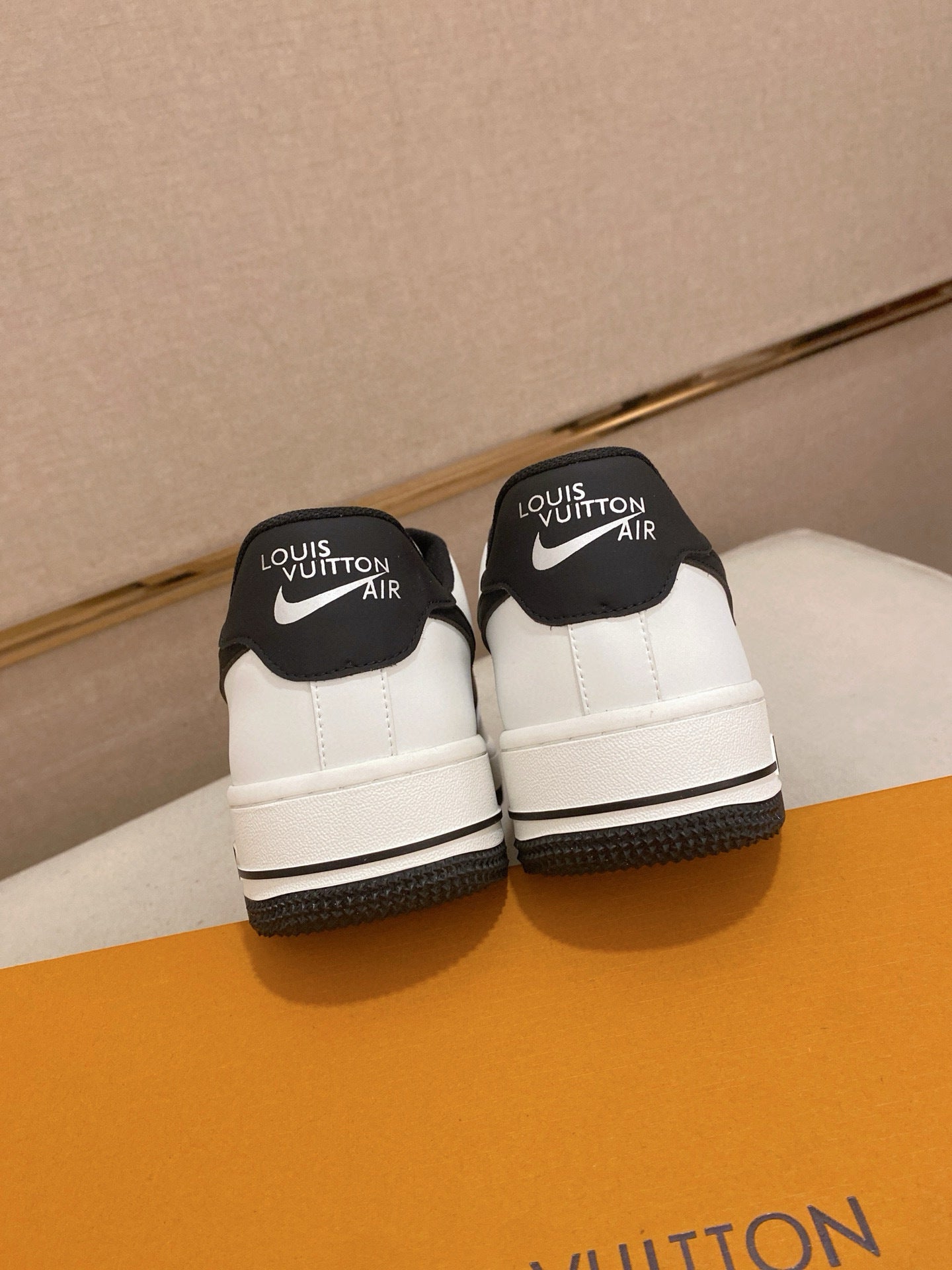Custom Black & White Monogram-Inspired Low-Top Sneakers