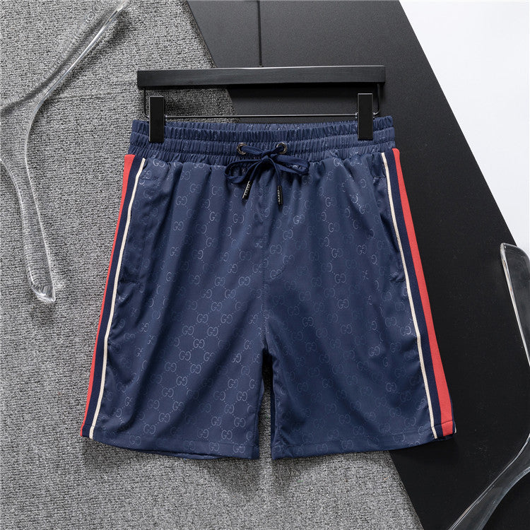Stripe Detail Swim Shorts with Drawstring Waist