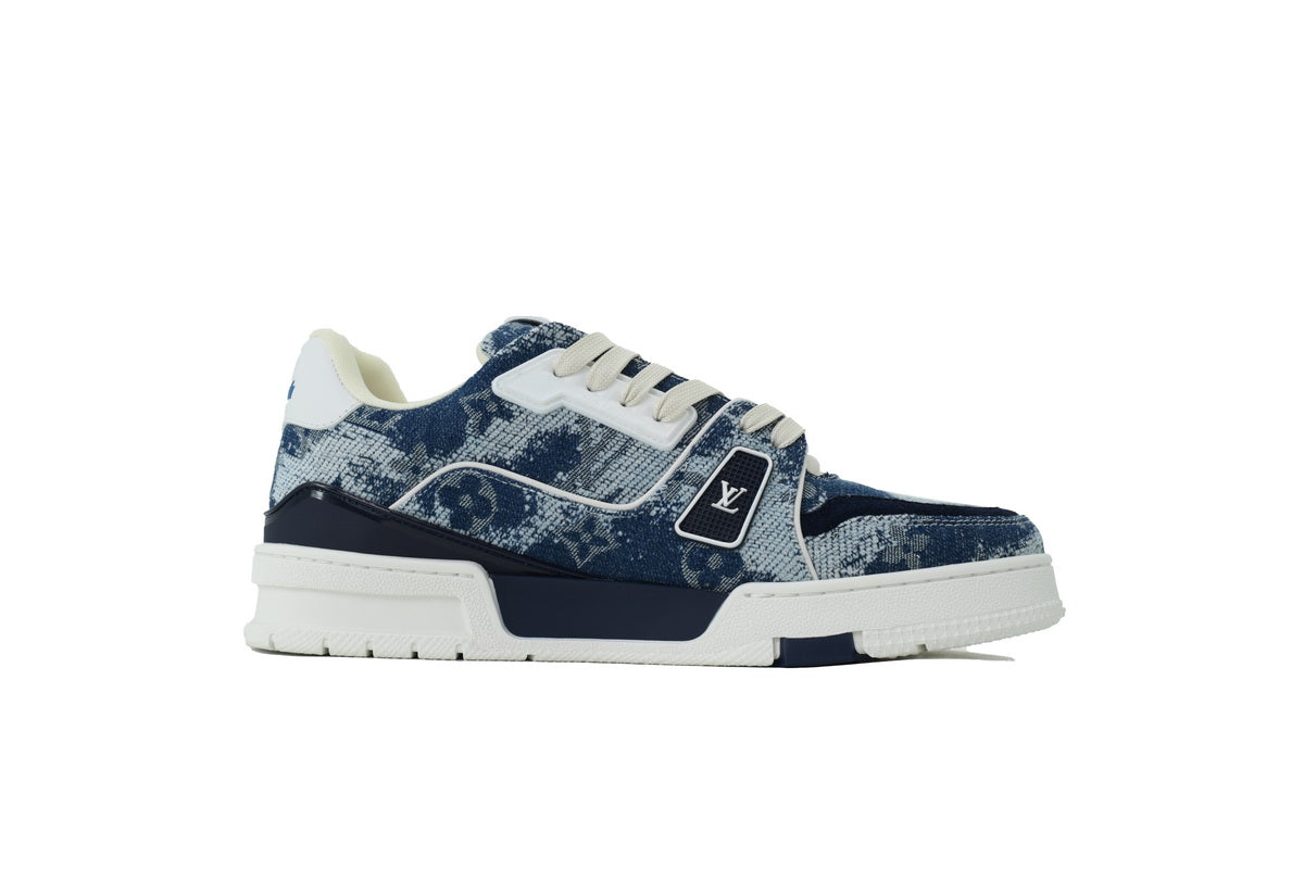 Luxury Blue Monogram Denim Low Top