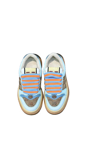 Gucci Screener  GG Leather Beige Blue Orange - TruVybe Essentials