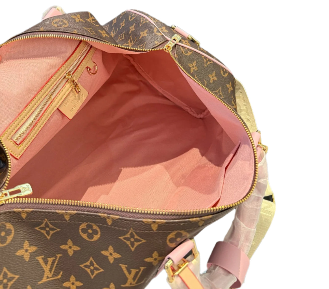 Keepall Bandoulière 50 – Pink Monogram Canvas Travel Bag