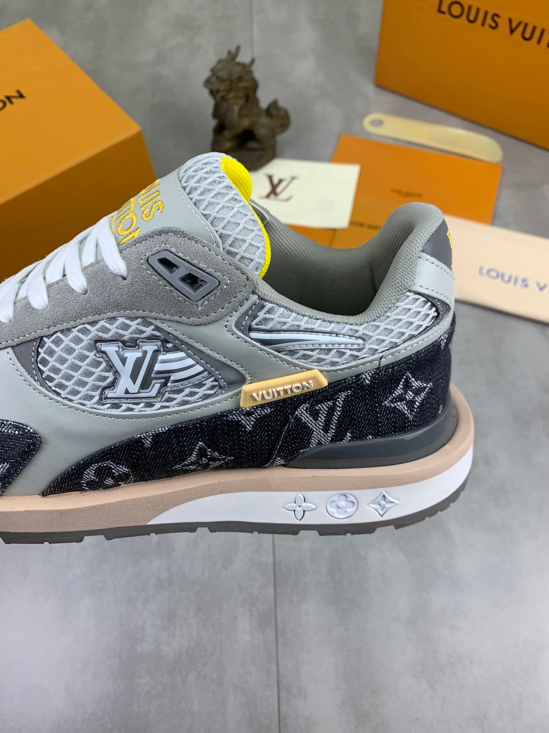 Custom Monogram Mesh Runner Sneakers
