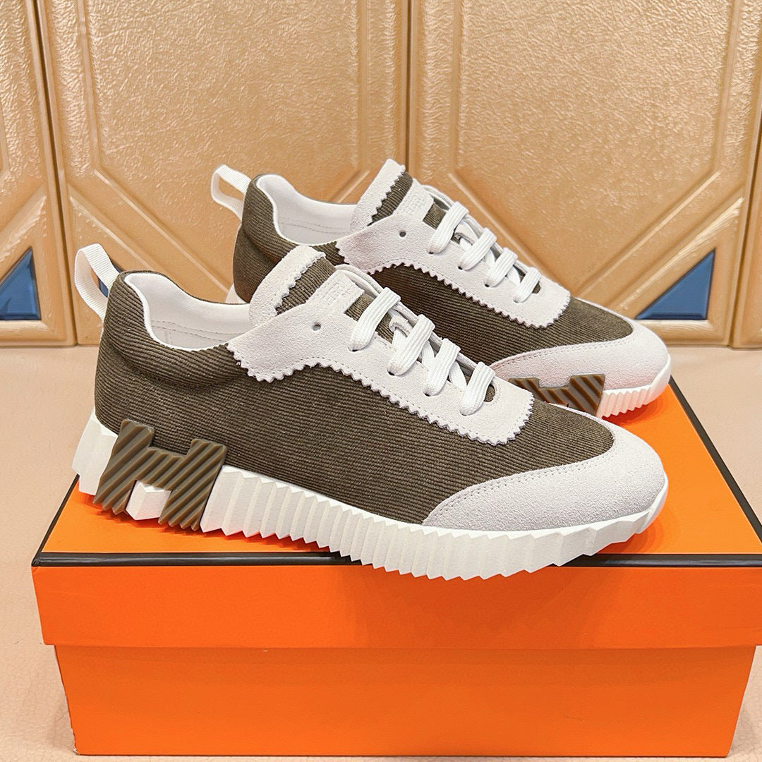 Chunky Sole Sneakers – Premium Leather Low Top