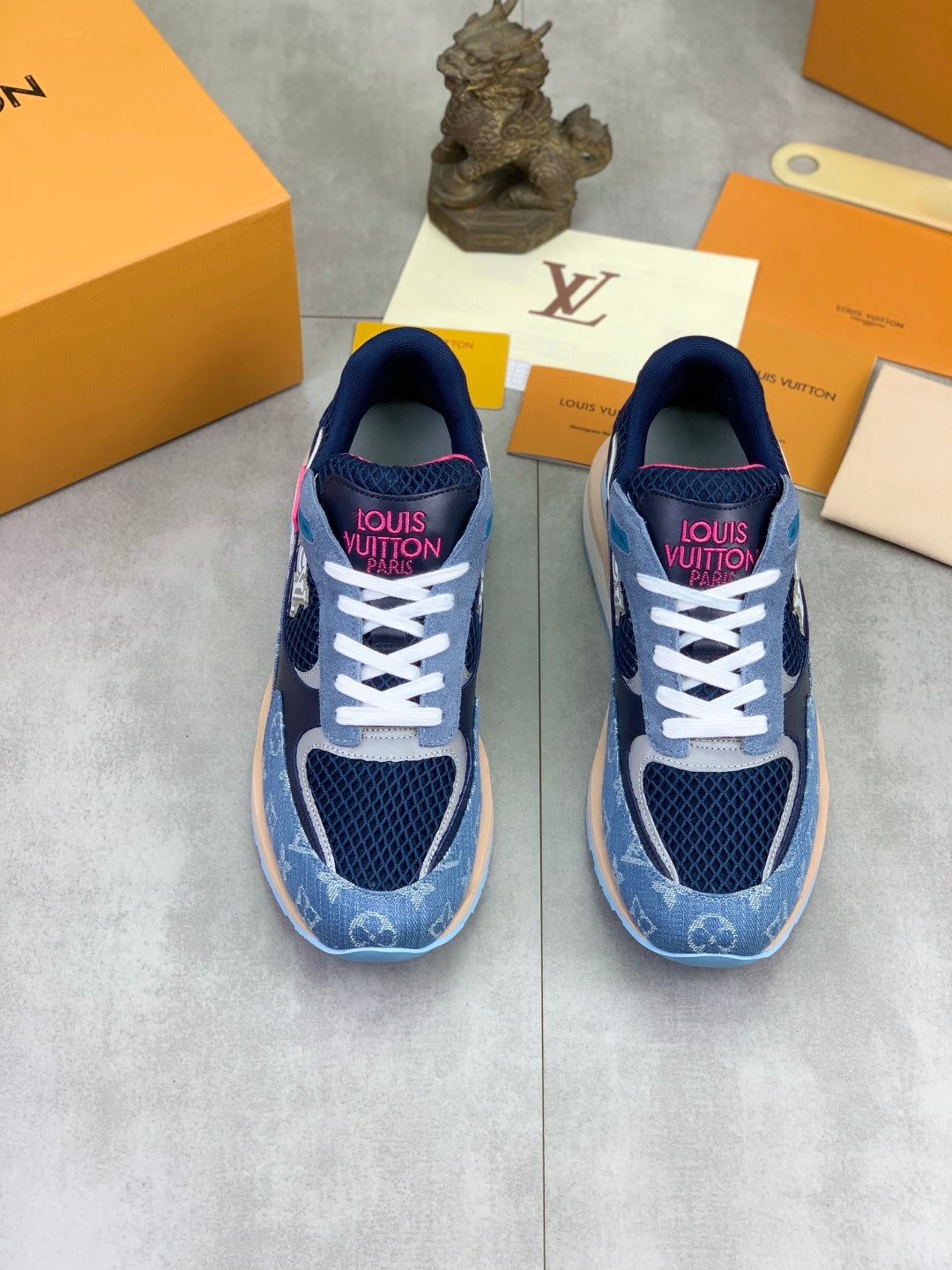 Custom Monogram Mesh Runner Sneakers