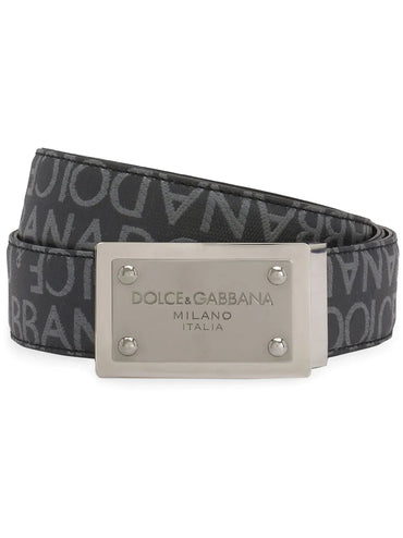 Dolce & Gabbana Calfskin Jacquard Belt – Elegant Italian Craftsmanship