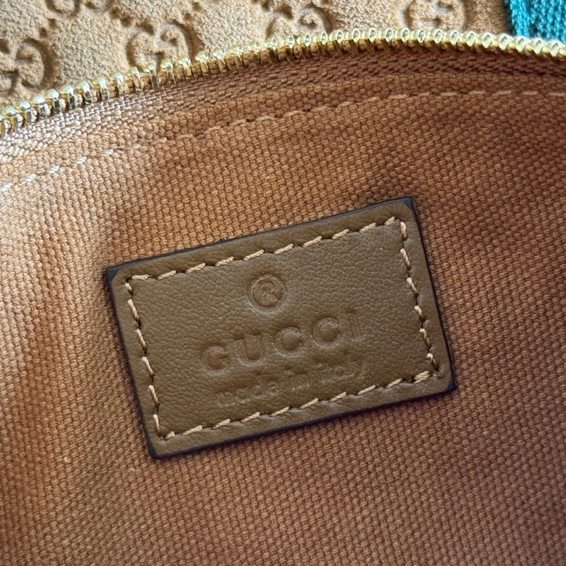 2025 Giglio SmallTote Bag 25cm Brown Red Suede Canvas