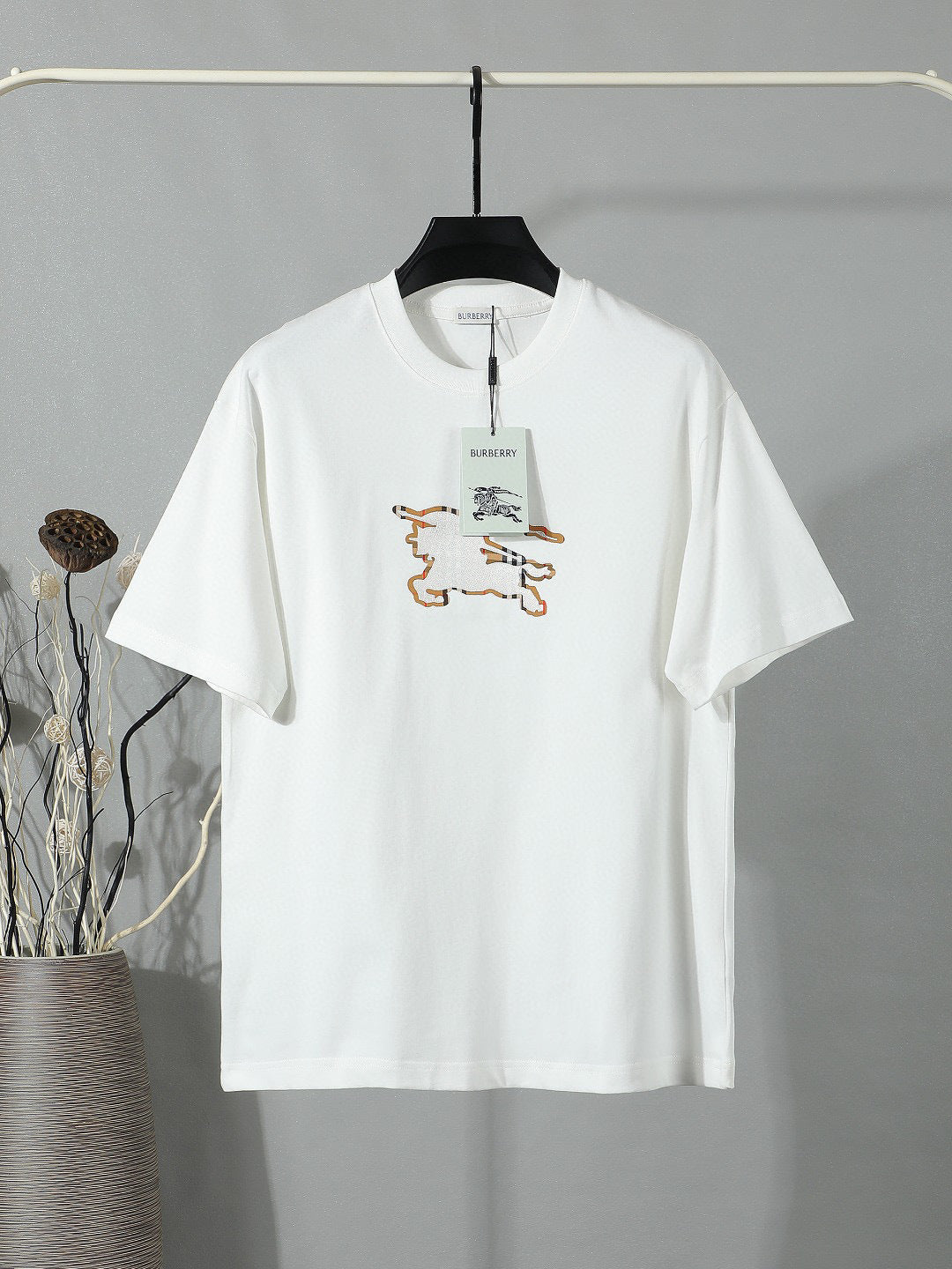 Embroidered Logo Crew Neck T-Shirt