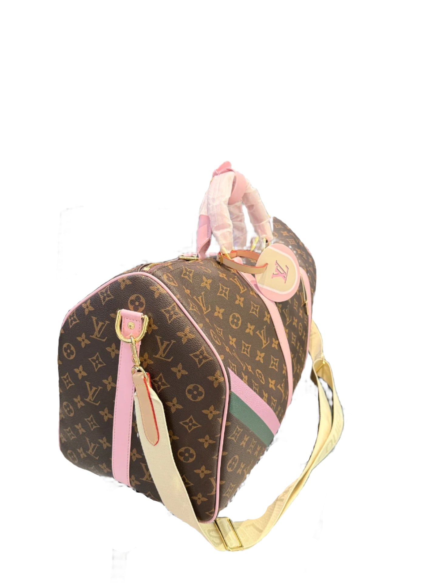 Keepall Bandoulière 50 – Pink Monogram Canvas Travel Bag