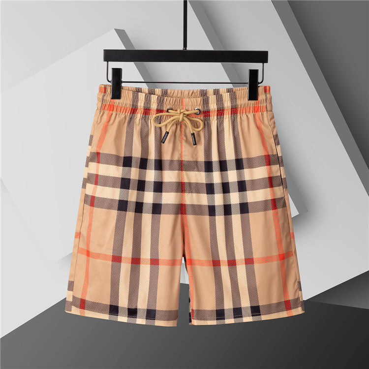 Classic Plaid Drawstring Swim Shorts