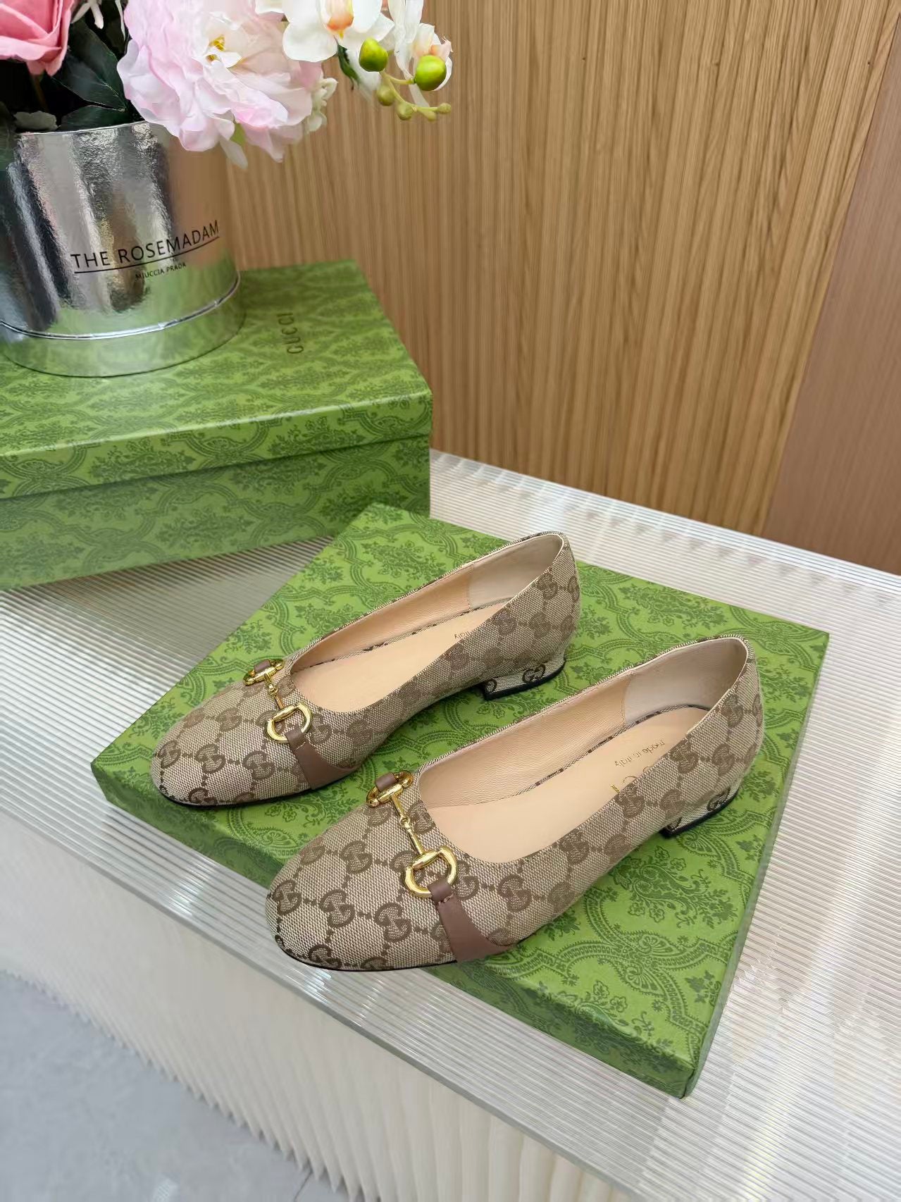 Monogram Ballet Flats