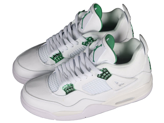 “Metallic Green Retro Sneaker – Style 408452-113 White & Emerald Accents”