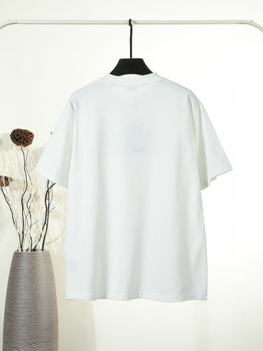 White Distressed Letter Graphic T-Shirt