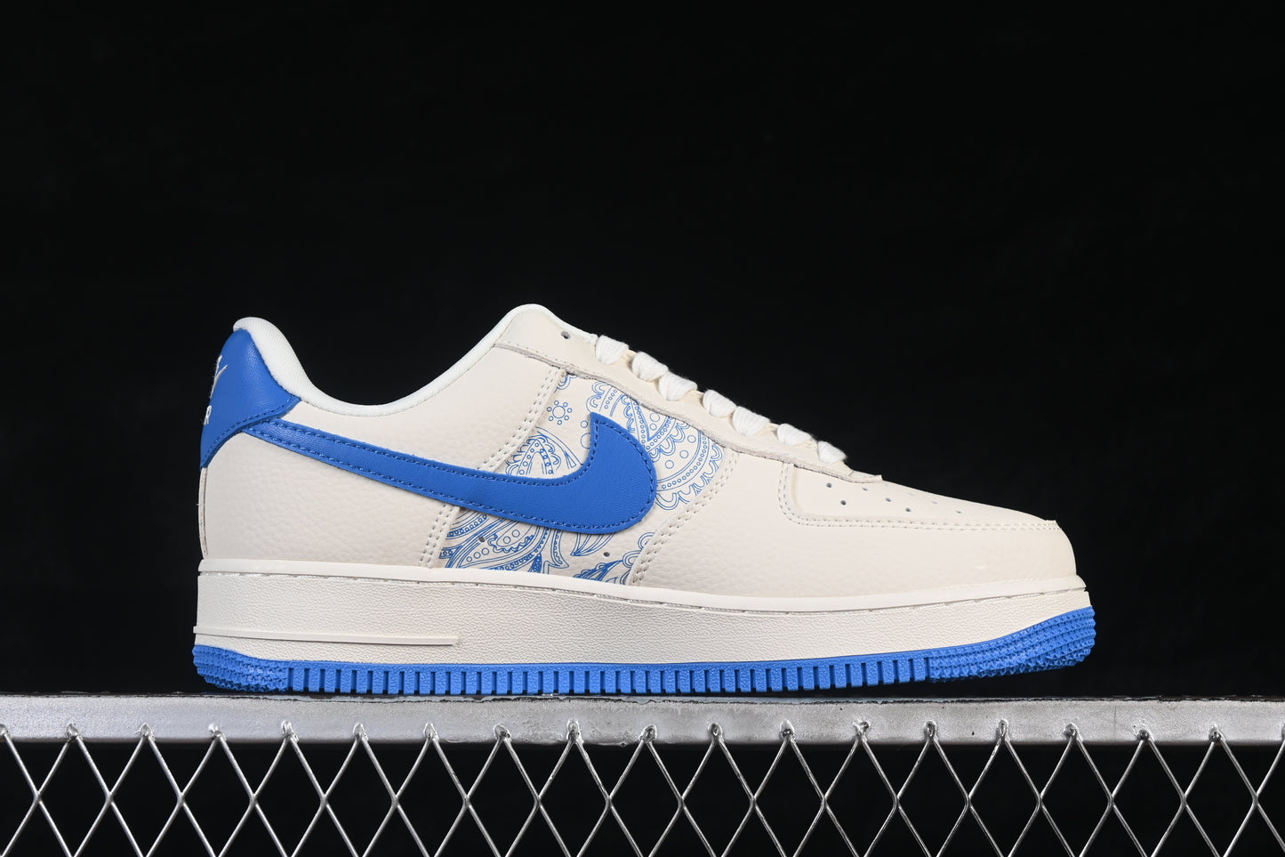 Custom Low-Top Sneaker – White & Blue