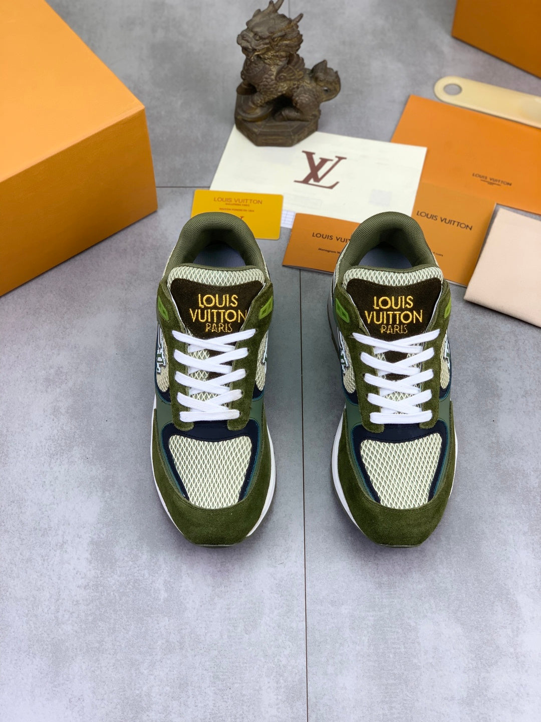 Suede Mesh Runner Sneakers