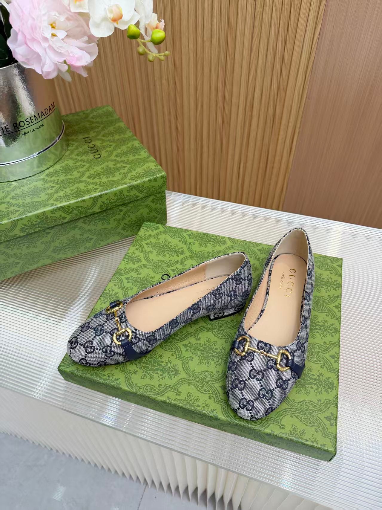 Monogram Ballet Flats