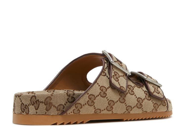 Beige Canvas Strap Slide Sandals – GG Supreme Web Sandals
