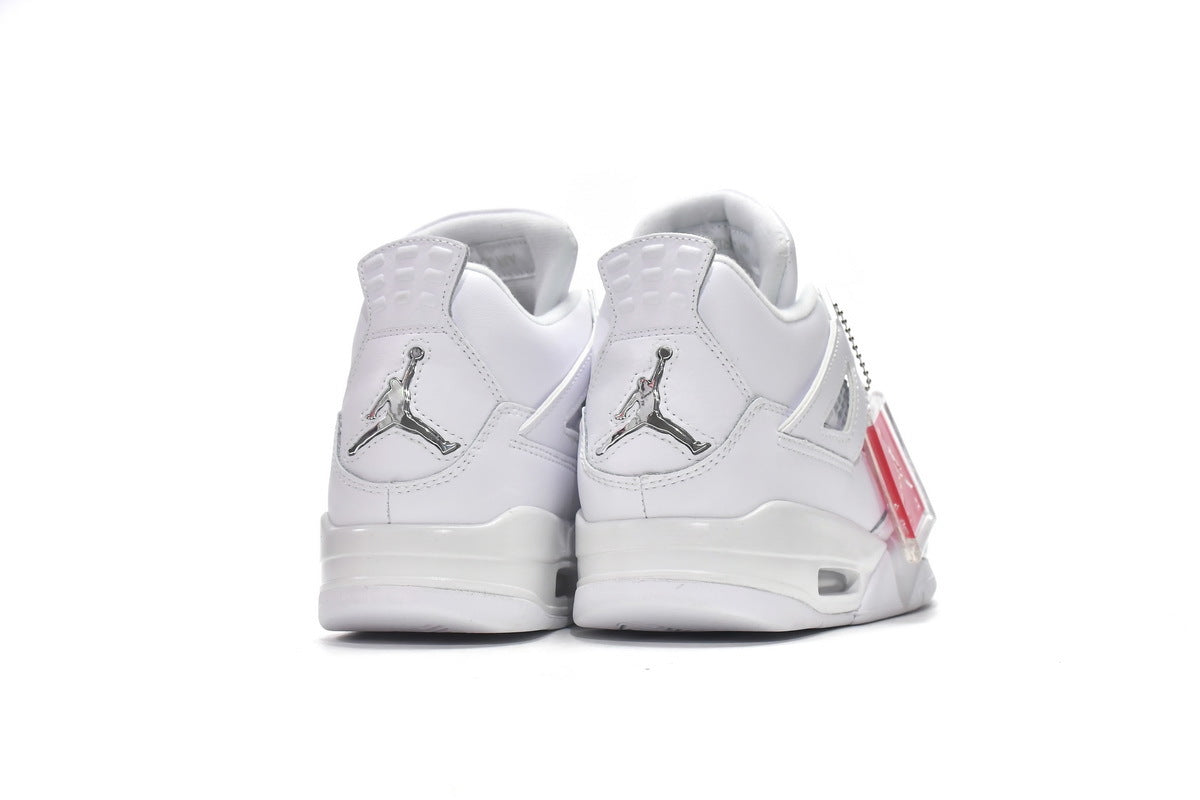 White sneakers with a  on a white background