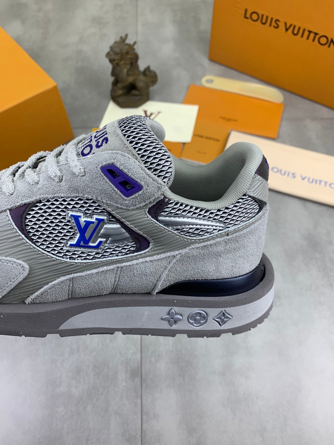 Suede Mesh Runner Sneakers