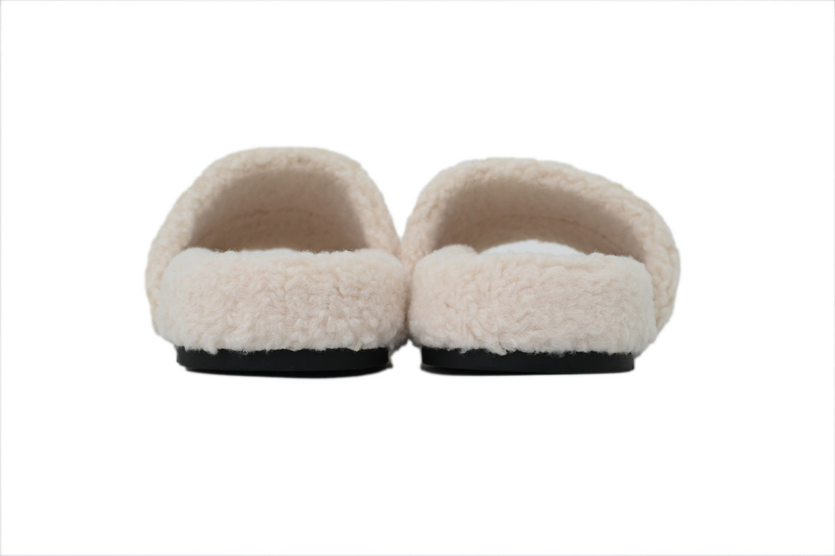 beige slippers