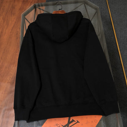 Men's Black Graphic Pullover Hoodie - Jacket  Outerwear