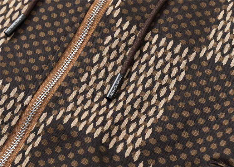 Brown Zip-Up Hoodie & Drawstring Jogger Set