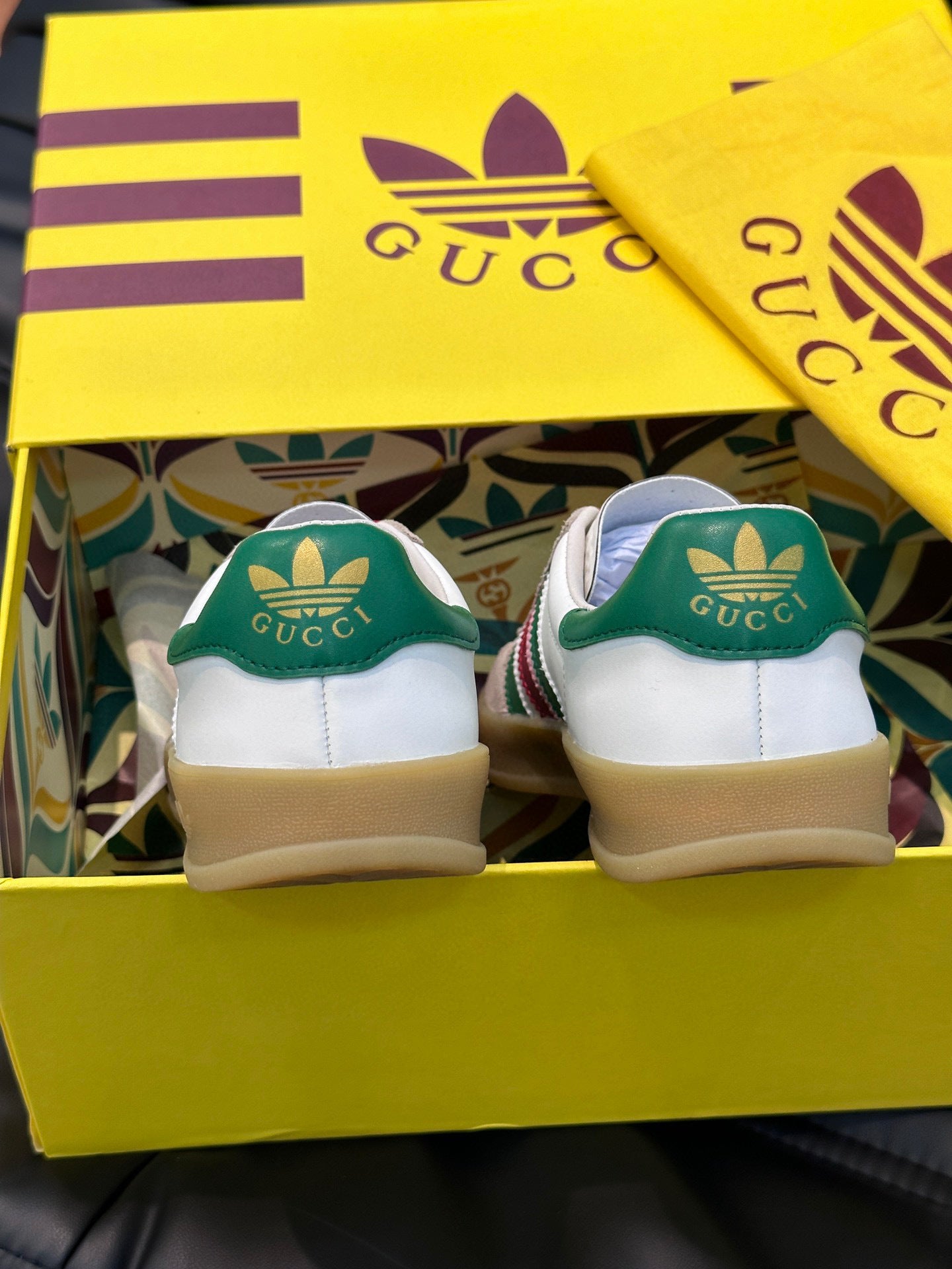 Custom Retro Stripe Low-Top Sneakers – Red, Green & White
