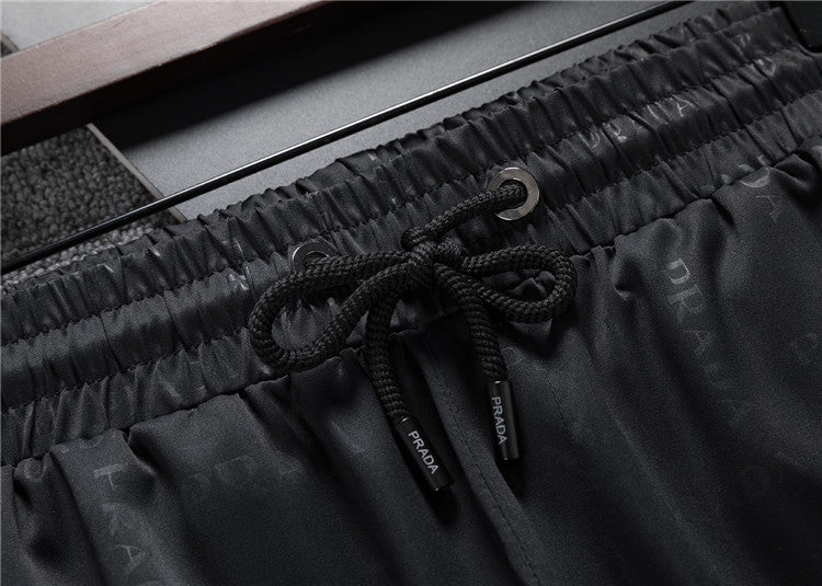 Premium Black Drawstring Shorts with Side Stripe Detail