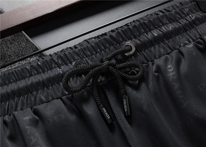 Premium Black Drawstring Shorts with Side Stripe Detail