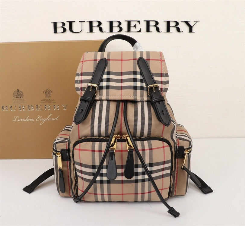 Rucksack  Plaid Multi-Pocket Backpack