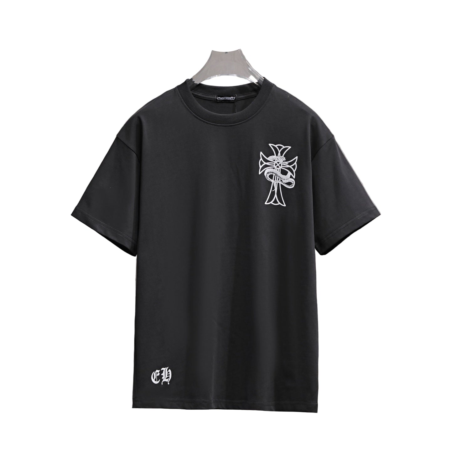 Snake & Cross Graphic T-Shirt – White Streetwear Tee - TruVybe Essentials