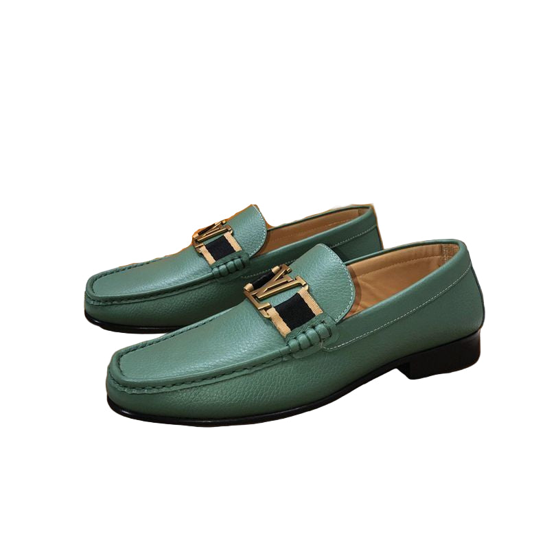 Major Loafer Mule • Khaki Green Epi Grain Calf Leather • Blake Construction