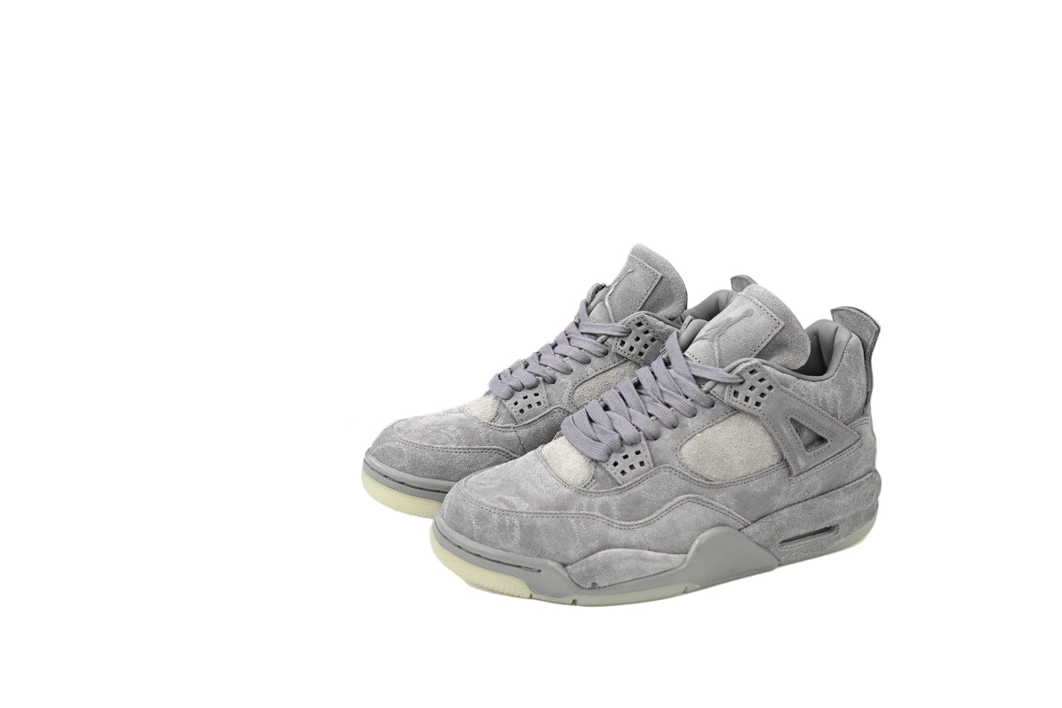 Gray sneakers with a black box featuring red 'X' symbols on a white background