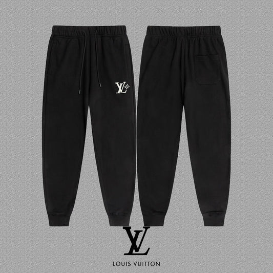 Luxury Logo Jogger Pants – Black Premium Streetwear Fit